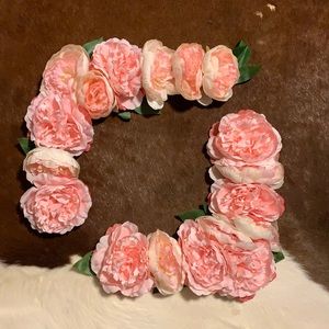 Victoria’s Secret display frame with peonies